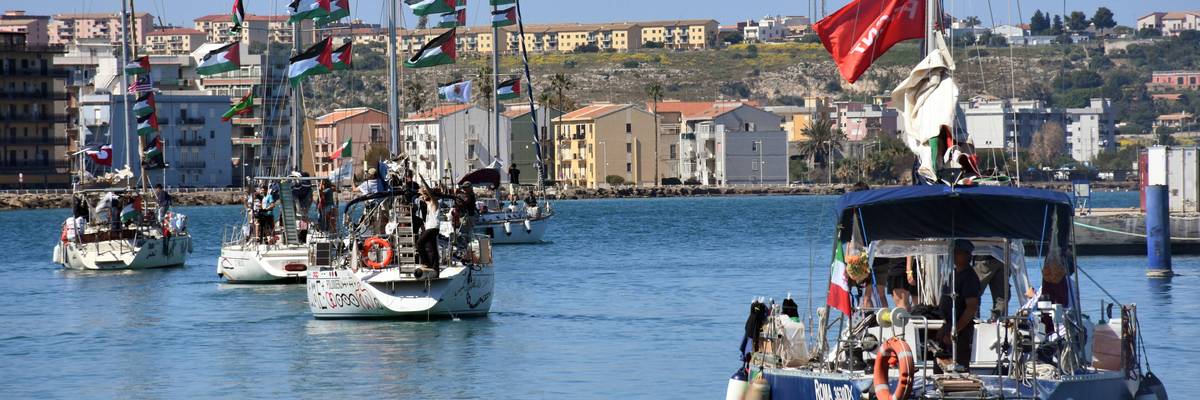 Global Sumud Flotilla vessels set sail from Sicily