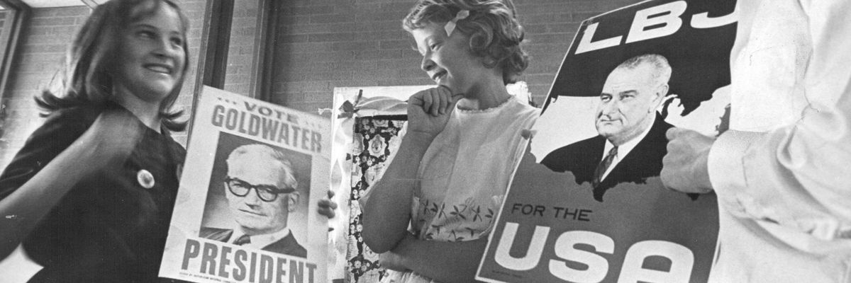 Goldwater vs LBJ student mock election