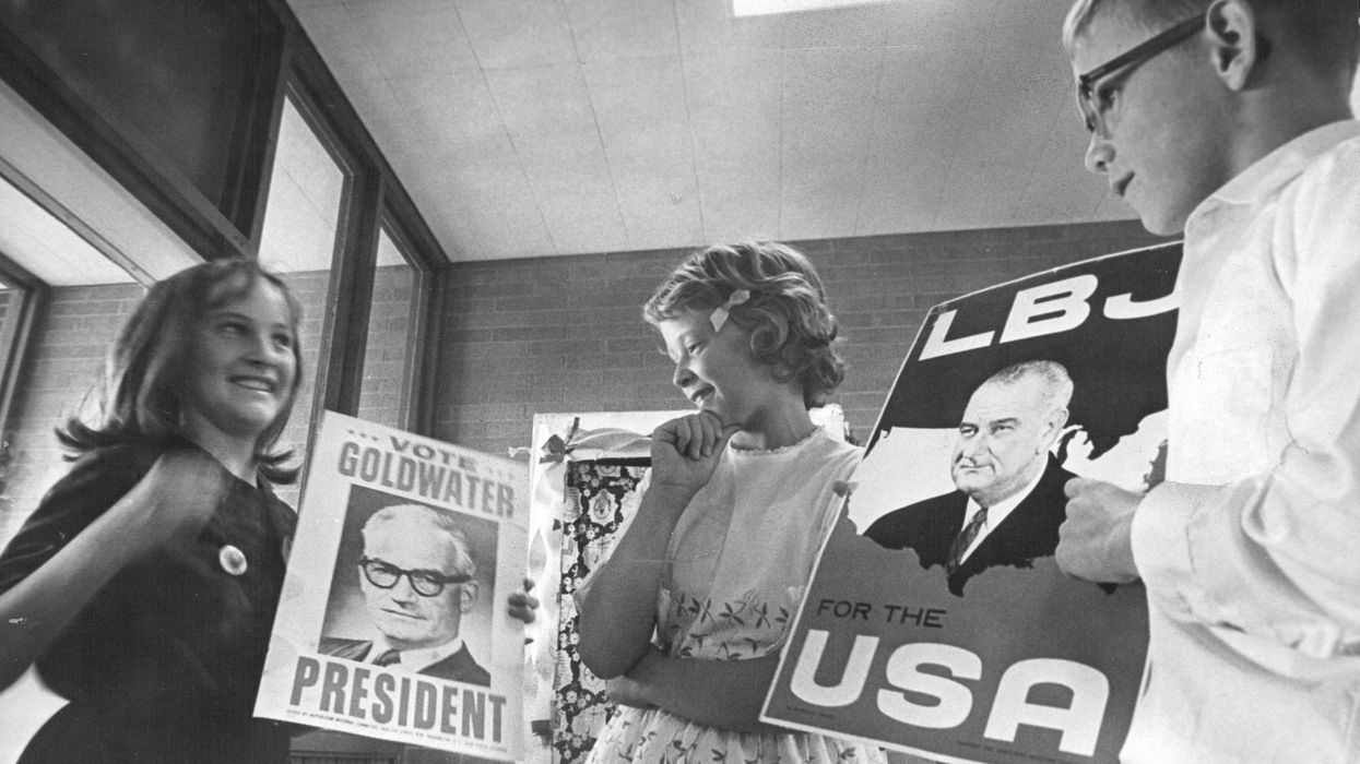 Goldwater vs LBJ student mock election