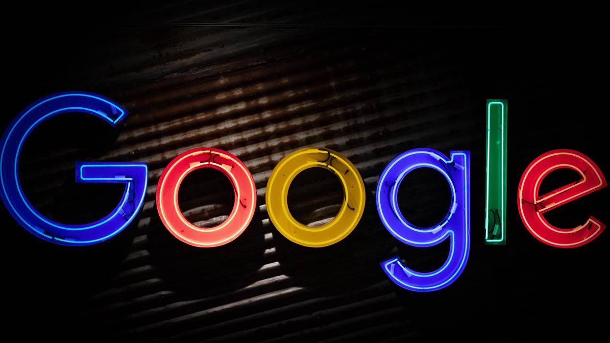 Google logo as neon signage