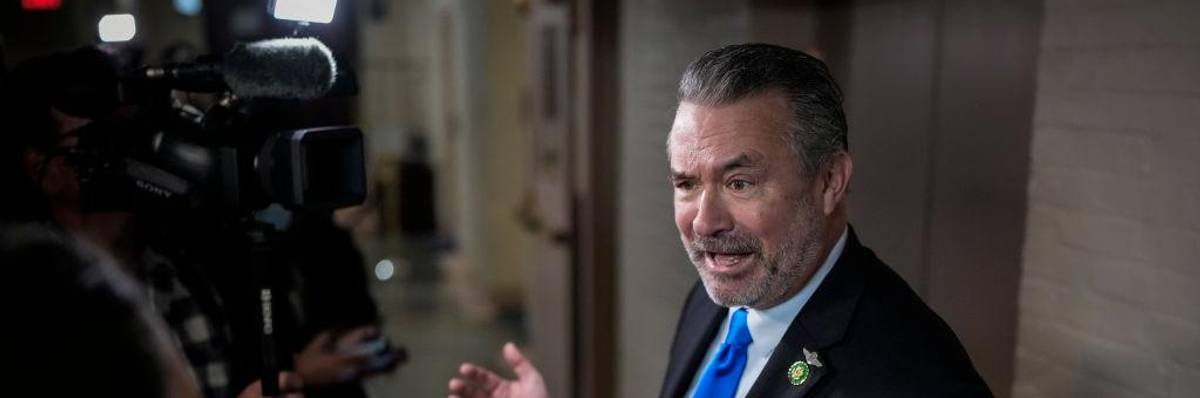 GOP Rep. Don Bacon speaks to reporters