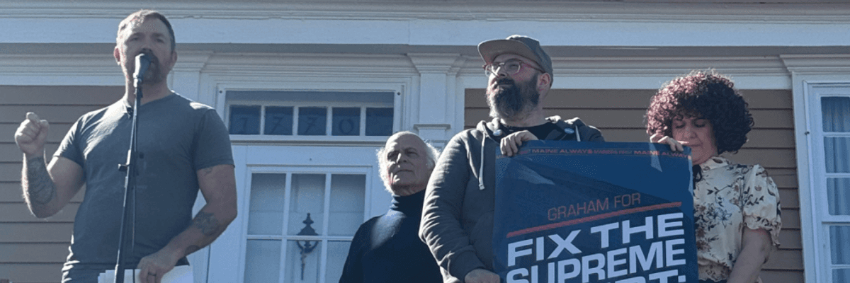 Graham Platner and Harvey J. Kaye in Maine