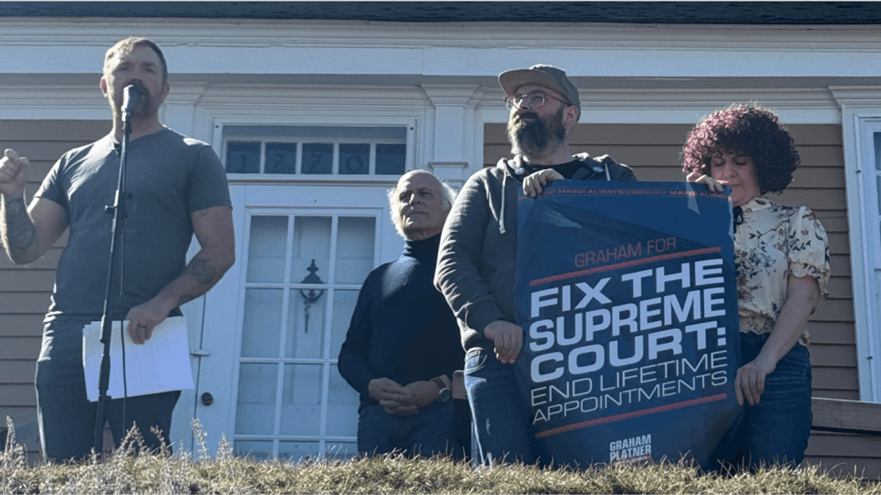 Graham Platner and Harvey J. Kaye in Maine