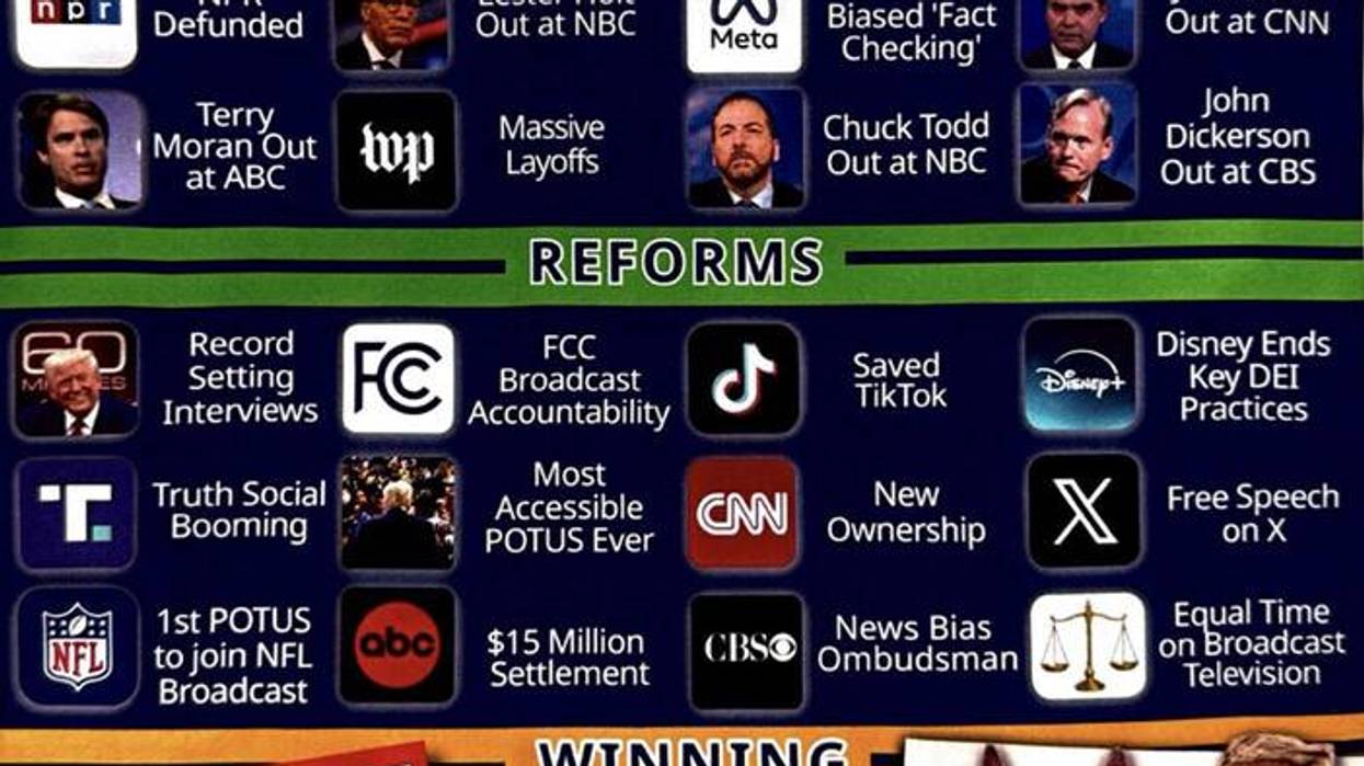 Graphic shared by Trump of reshaping media.
