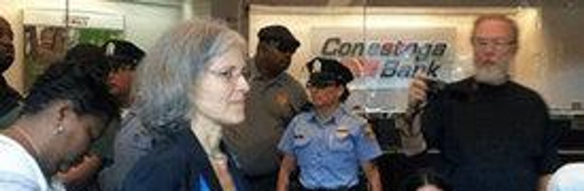 Green Party Presidential Candidate Jill Stein Arrested at Bank Protest