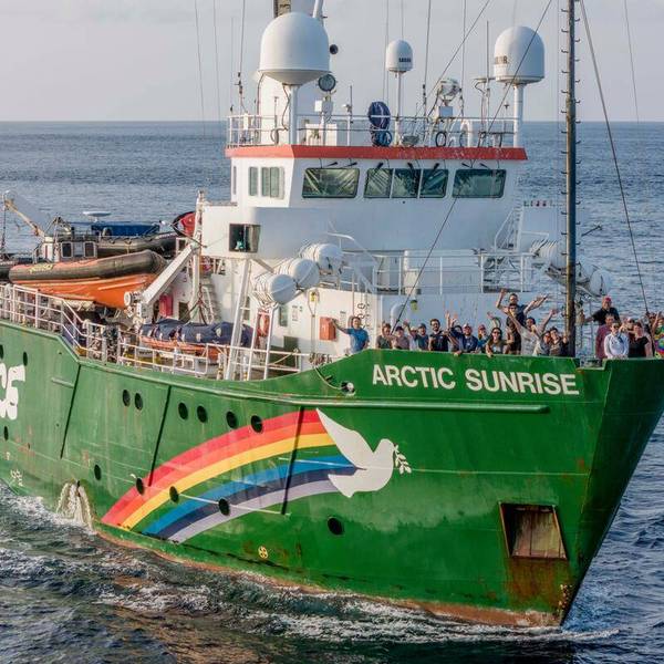 Greenpeace's Arctic Sunrise is seen at sea