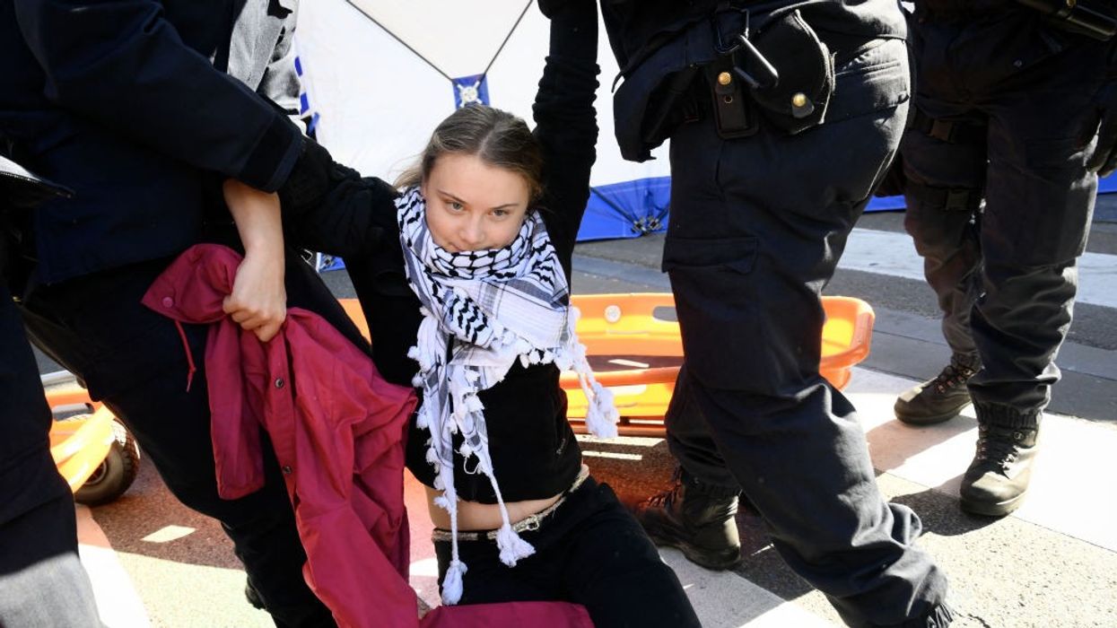Greta Thunberg getting arrested