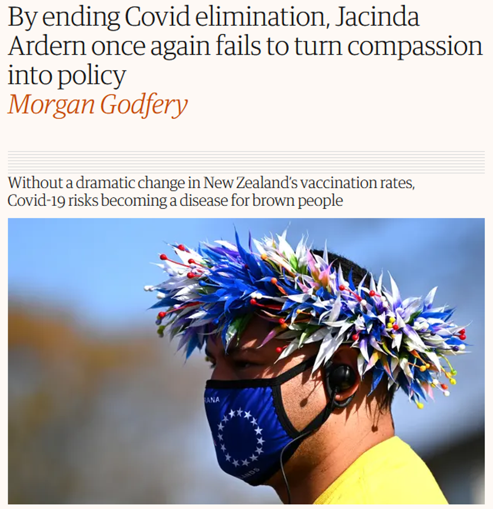 Guardian: By ending Covid elimination, Jacinda Ardern once again fails to turn compassion into policy