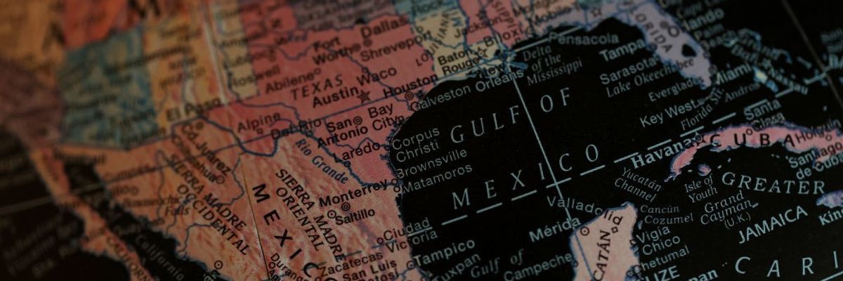 Gulf of Mexico shown on map in 2025