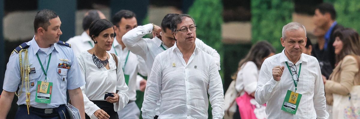 Gustavo Petro, president of Colombia, seen at Amazon summit