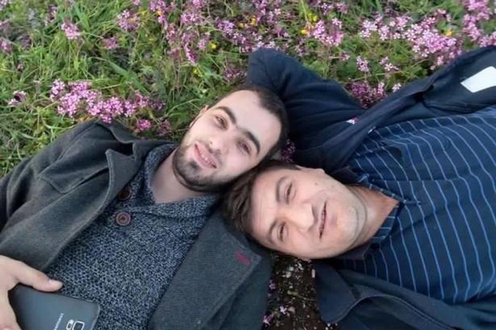 Hadi Abdullah (left) and Raed al-Fares (right). (Facebook/Kafranbel Syrian Revolution)