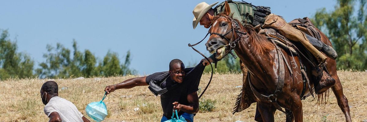 Haitian migrant whipped