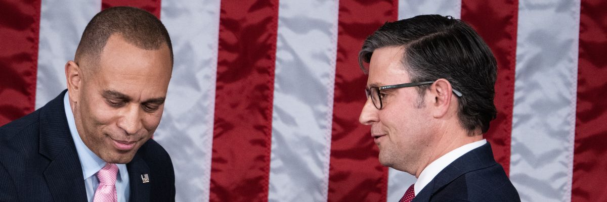 Hakeem Jeffries and Mike Johnson