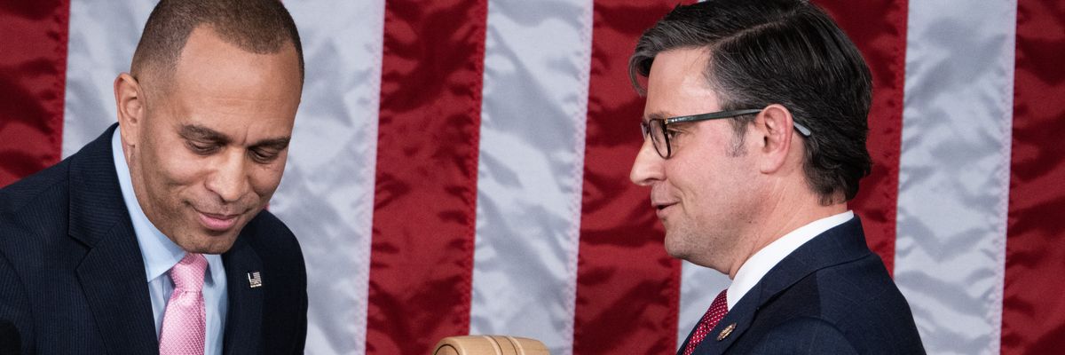 Hakeem Jeffries and Mike Johnson