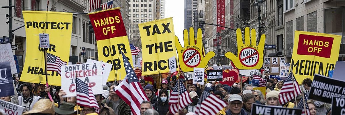 "Hands Off" protest in New York City