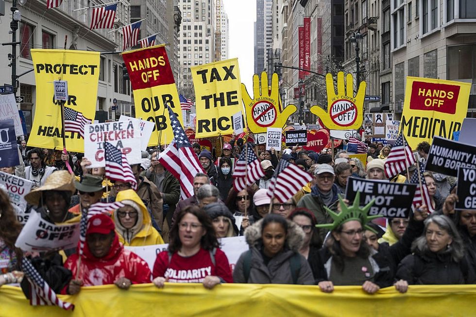 "Hands Off" protest in New York City