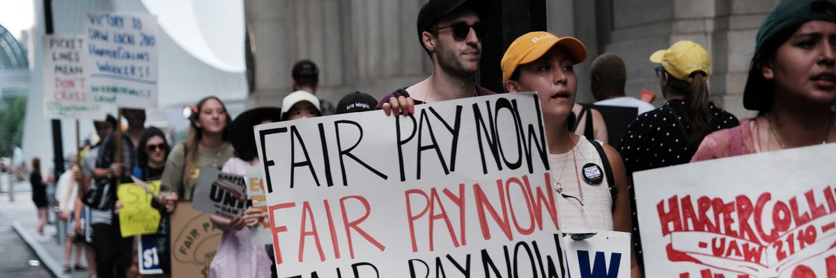 HarperCollins workers on strike