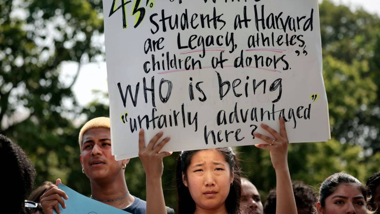 Harvard affirmative action protest.