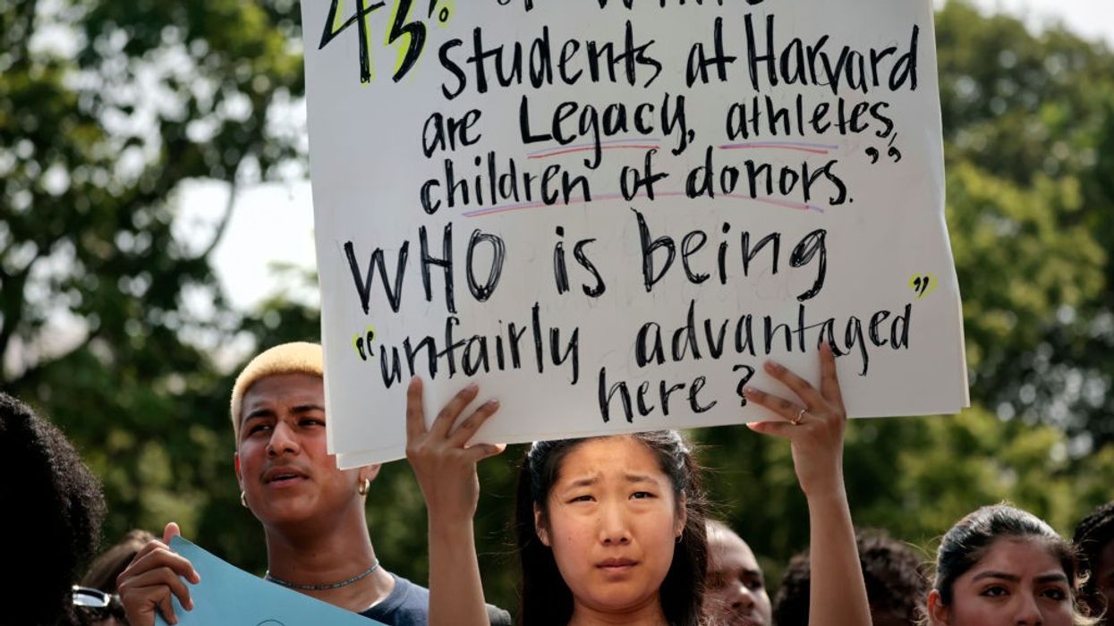 Harvard affirmative action protest.