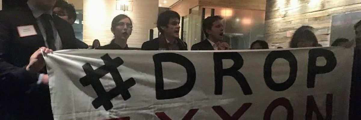 Harvard Law School Students Disrupt Recruitment Event, Calling on Major Law Firm to #DropExxon