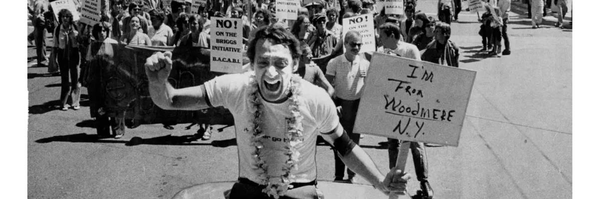 Harvey Milk at Gay Pride Parade in June 1978