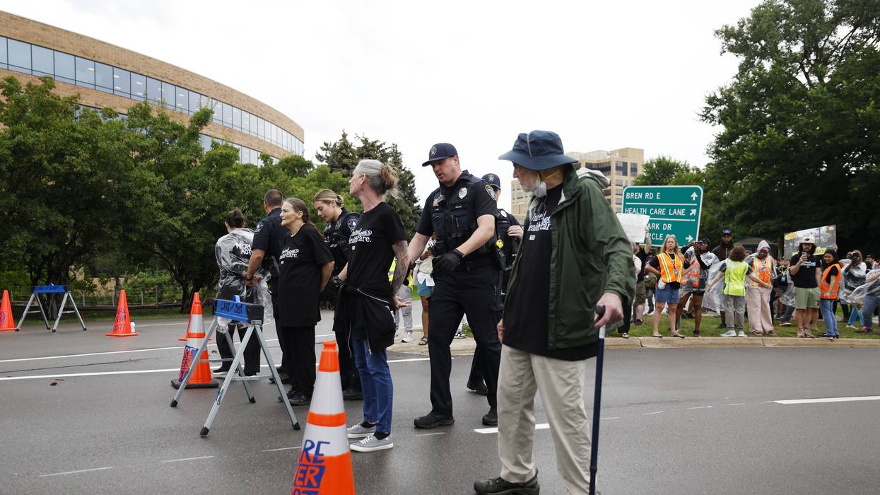 Healthcare advocates protesting care denials at UnitedHealthcare
