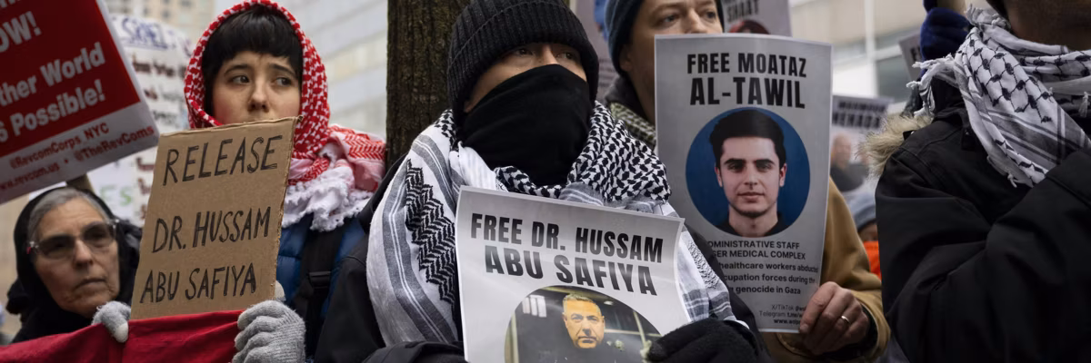 Healthcare workers and allies rally for Gaza in New York