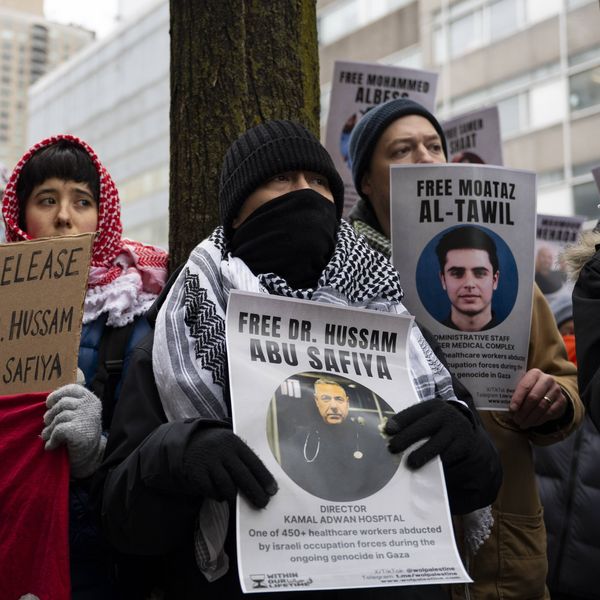 Healthcare workers and allies rally for Gaza in New York