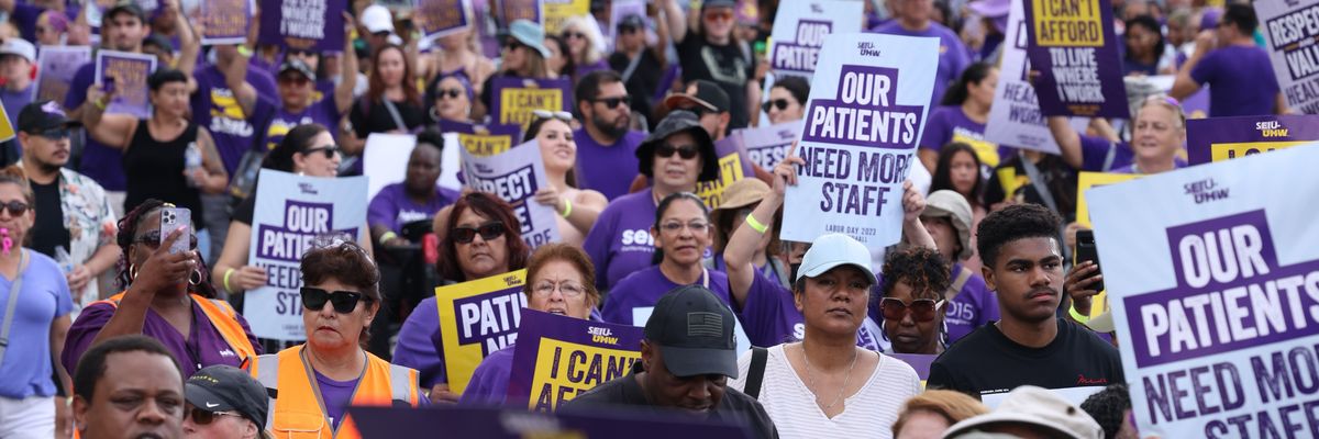 Healthcare workers rally