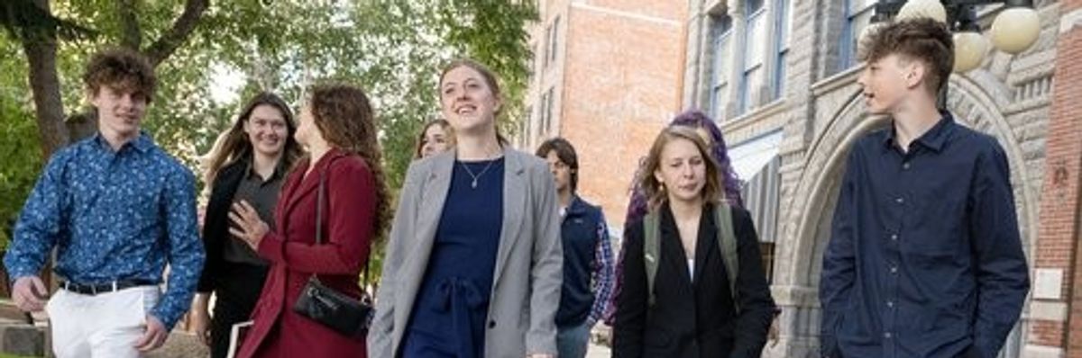 Held v. State of Montana plaintiffs outside courthouse.