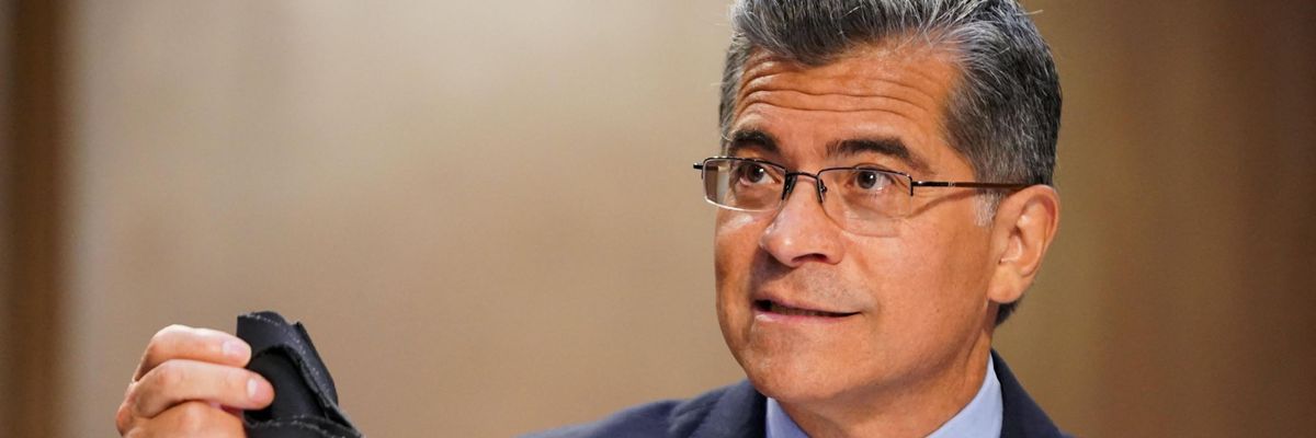 HHS Secretary Xavier Becerra testifies before the Senate