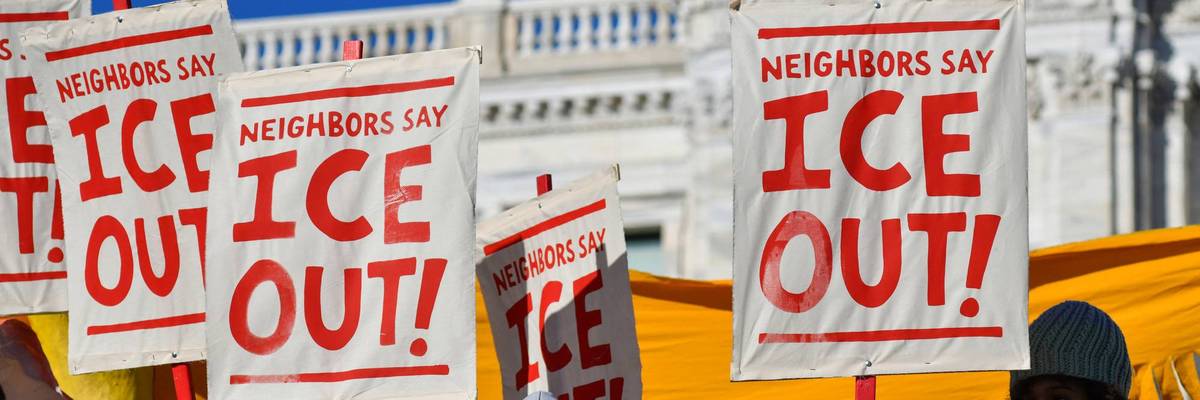 High school students protest ICE.