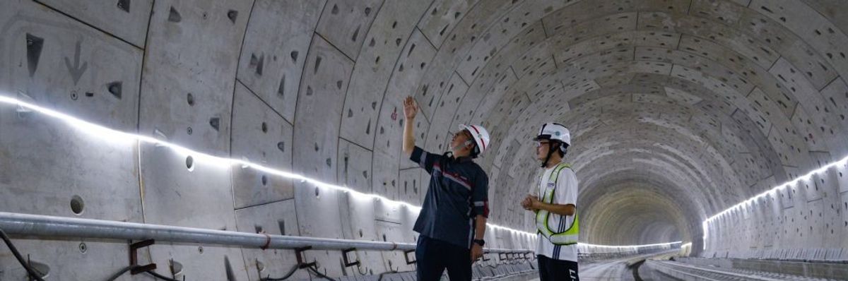 High Speed Railway Tunnel - Chinese and Indonesian Belt and Road Initiative