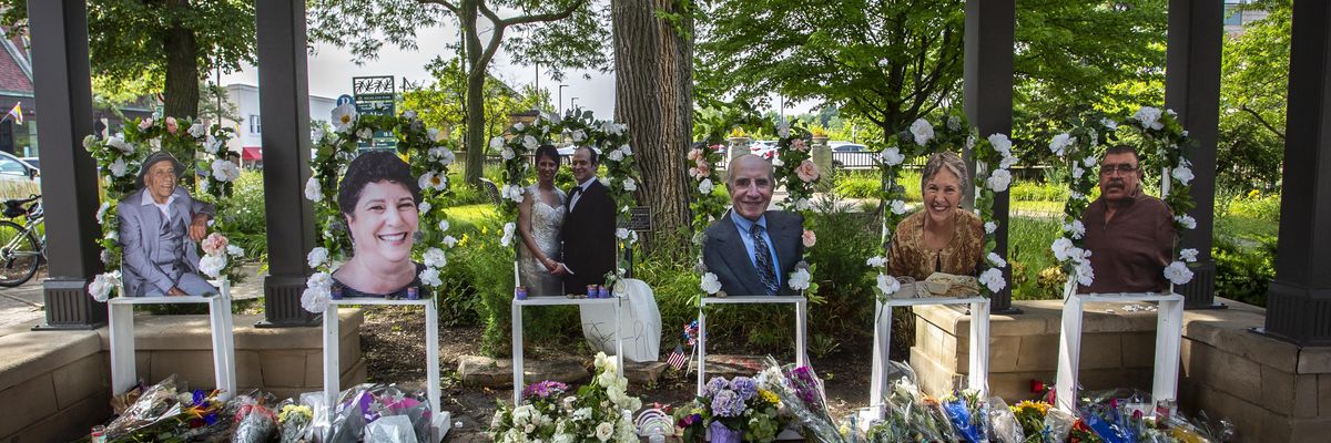 Highland Park memorials to those killed in July 4th massacre