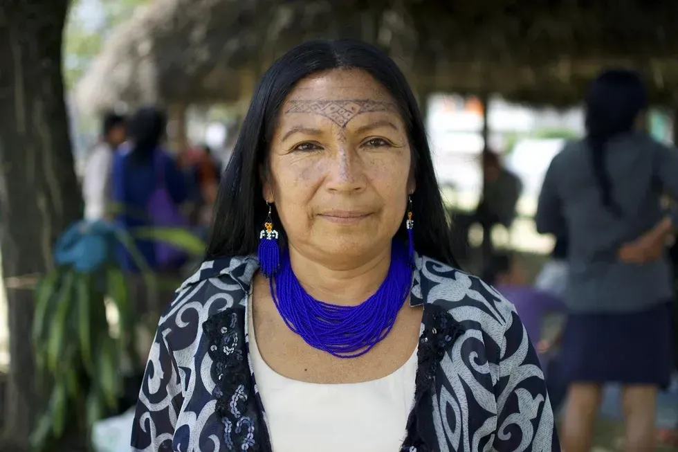 Hilda Santi (first female President of Sarayaku, 2005)
