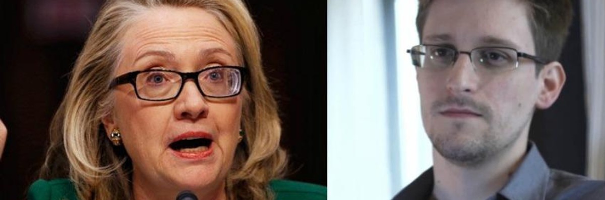 Hillary Clinton: Snowden Should Submit to US Indictments