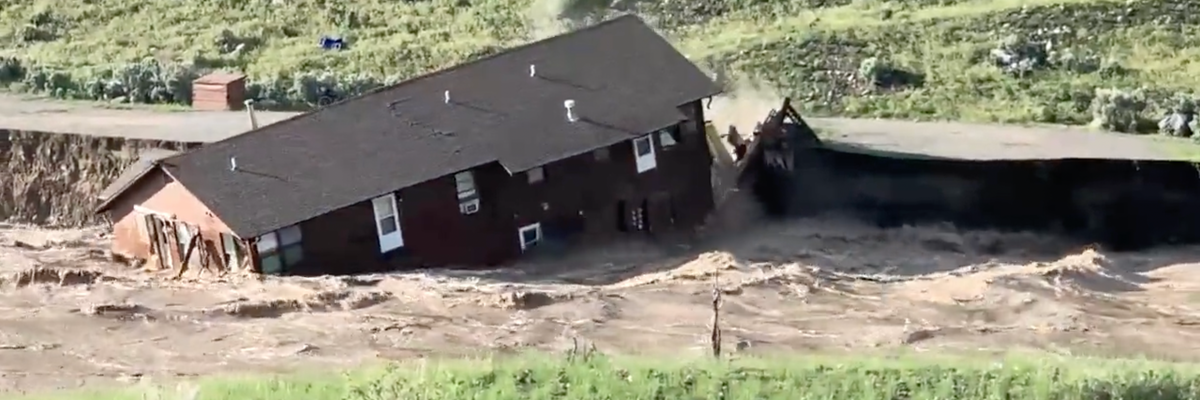 Home falls into Yellowstone River amid flooding