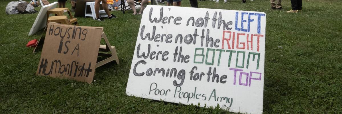 Homeless activists in Chicago.
