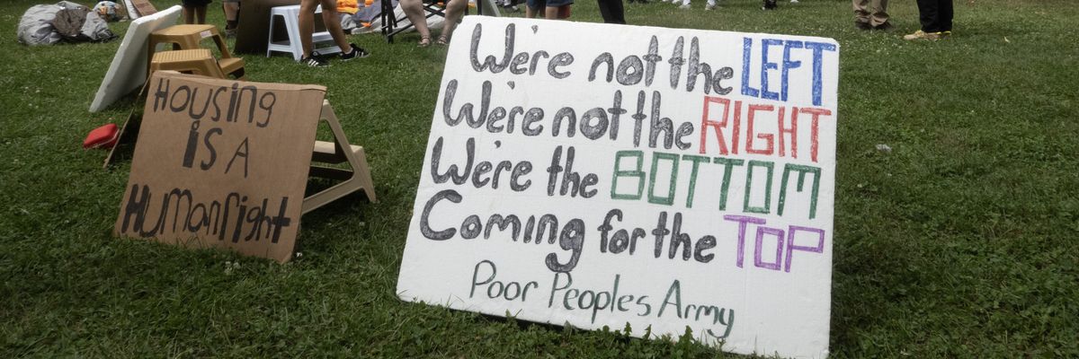 Homeless activists in Chicago.