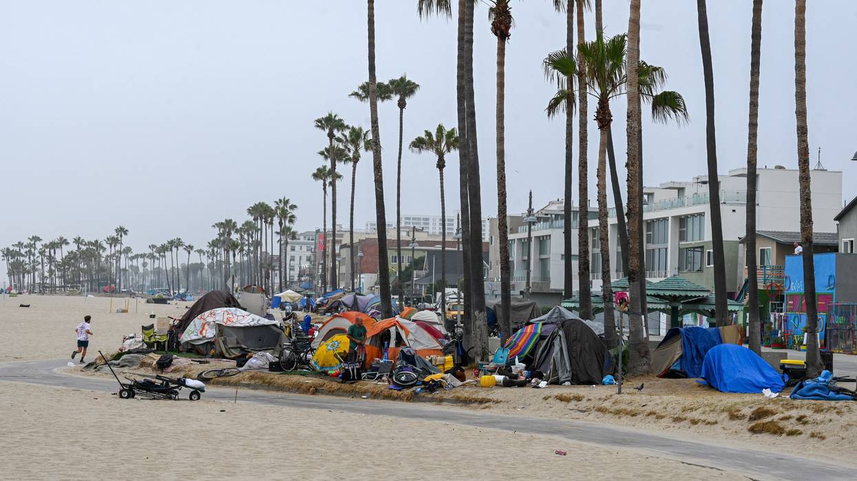 homeless encampment in LA