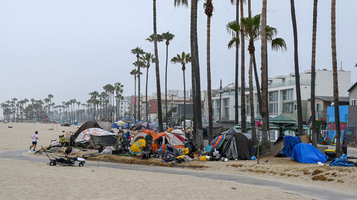 homeless encampment in LA