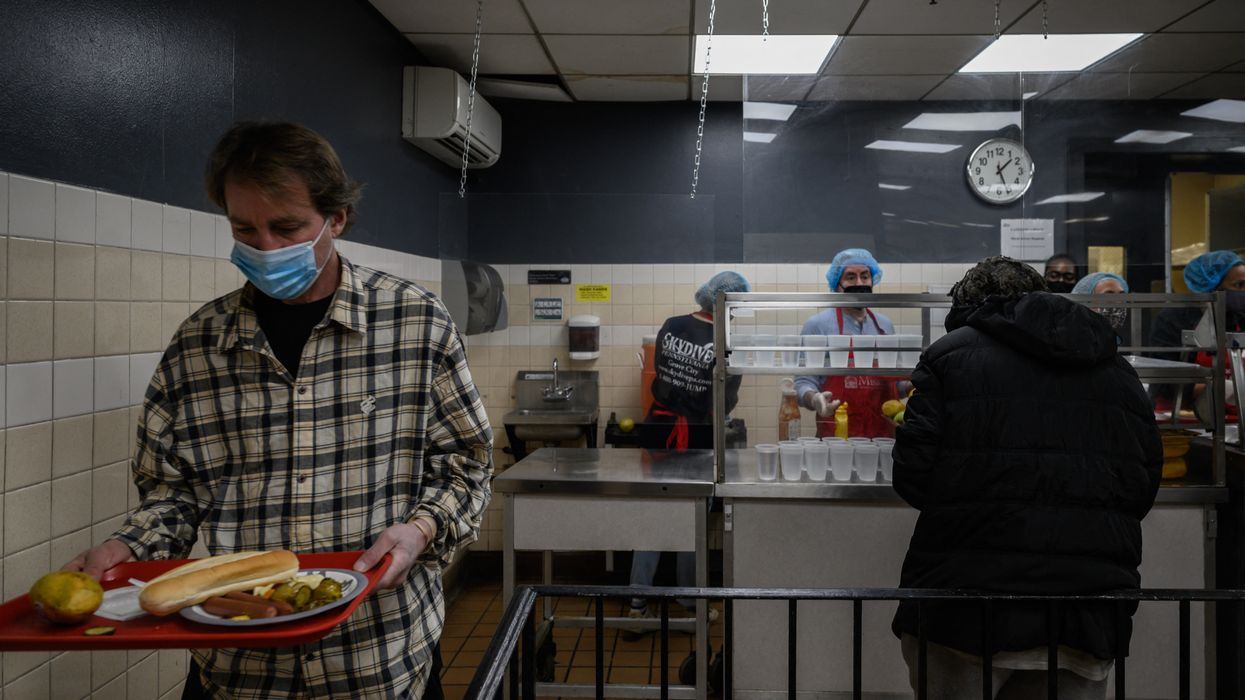 Homeless receive lunch