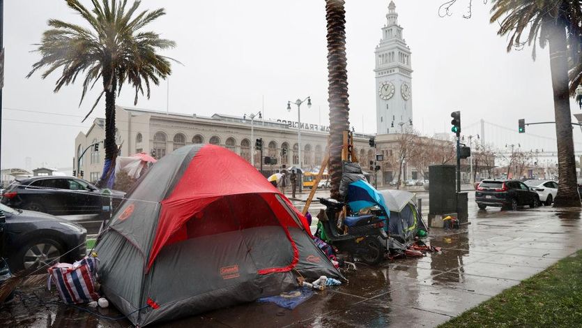 Homelessness in San Francisco during winter