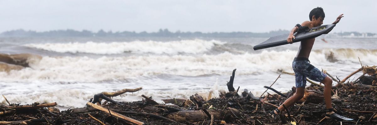 Honoli'i Beach Park on August 26, 2018 in Hilo, Hawaii