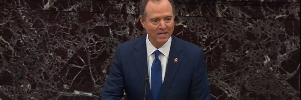 House impeachment manager Rep. Adam Schiff (D-CA) speaks during 2020 impeachment proceedings against Trump