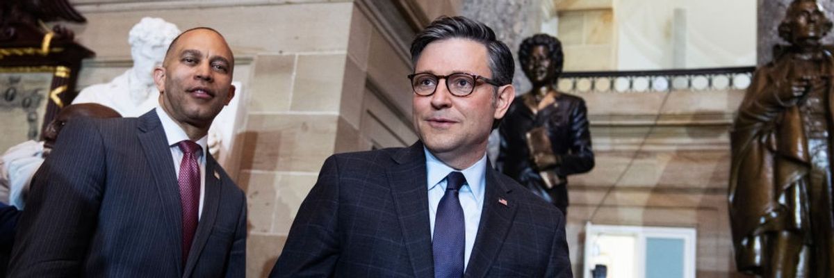 House majority and minority leaders Mike Johnson and Hakeem Jeffries.