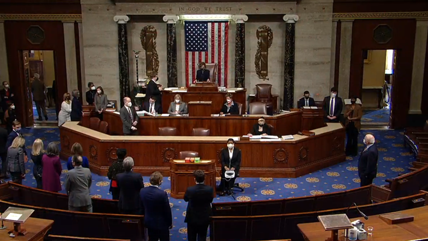 House members voting to impeach Trump.