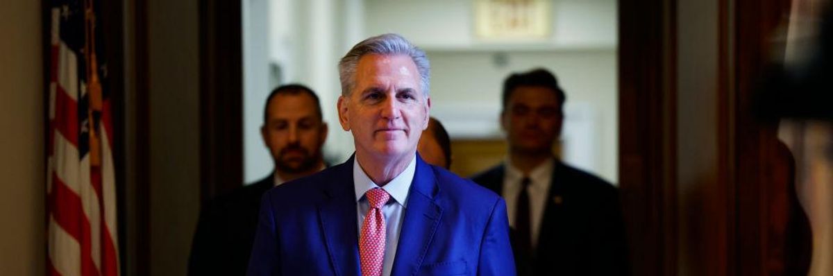 House Minority Leader Kevin McCarthy (R-Calif.) walks through the U.S. Capitol on December 23, 2022.