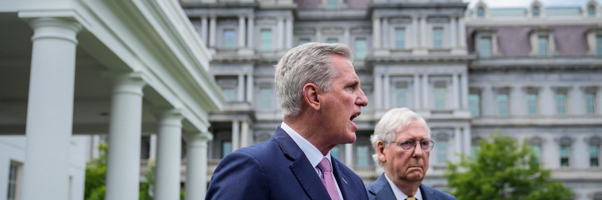 House Minority Leader Kevin McCarthy speaks at a press conference