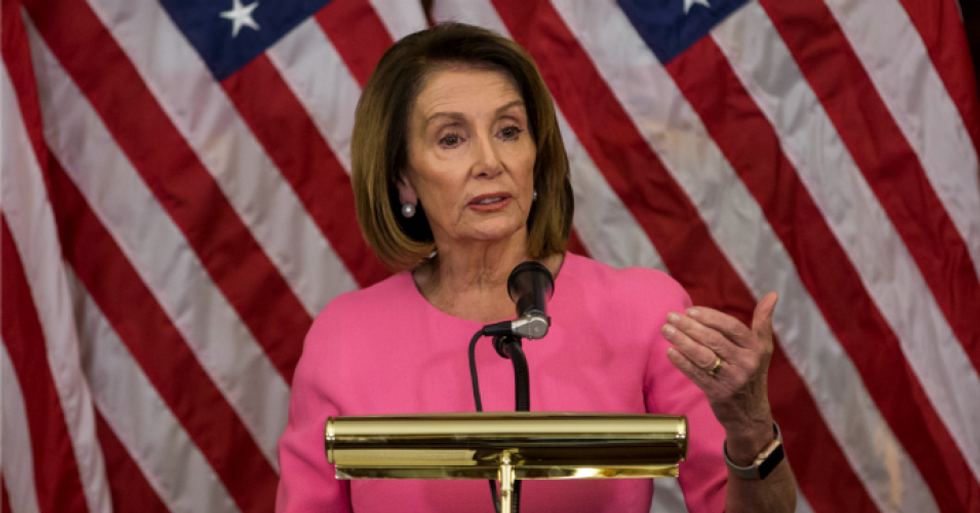 House Minority Leader Nancy Pelosi (D-Calif.) holds a news conference following the 2018 midterm elections at the Capitol Building on November 7, 2018 in Washington, D.C. (Photo: Zach Gibson/Getty Images)